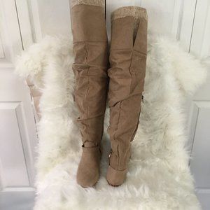 Beautiful over the knee taupe boots